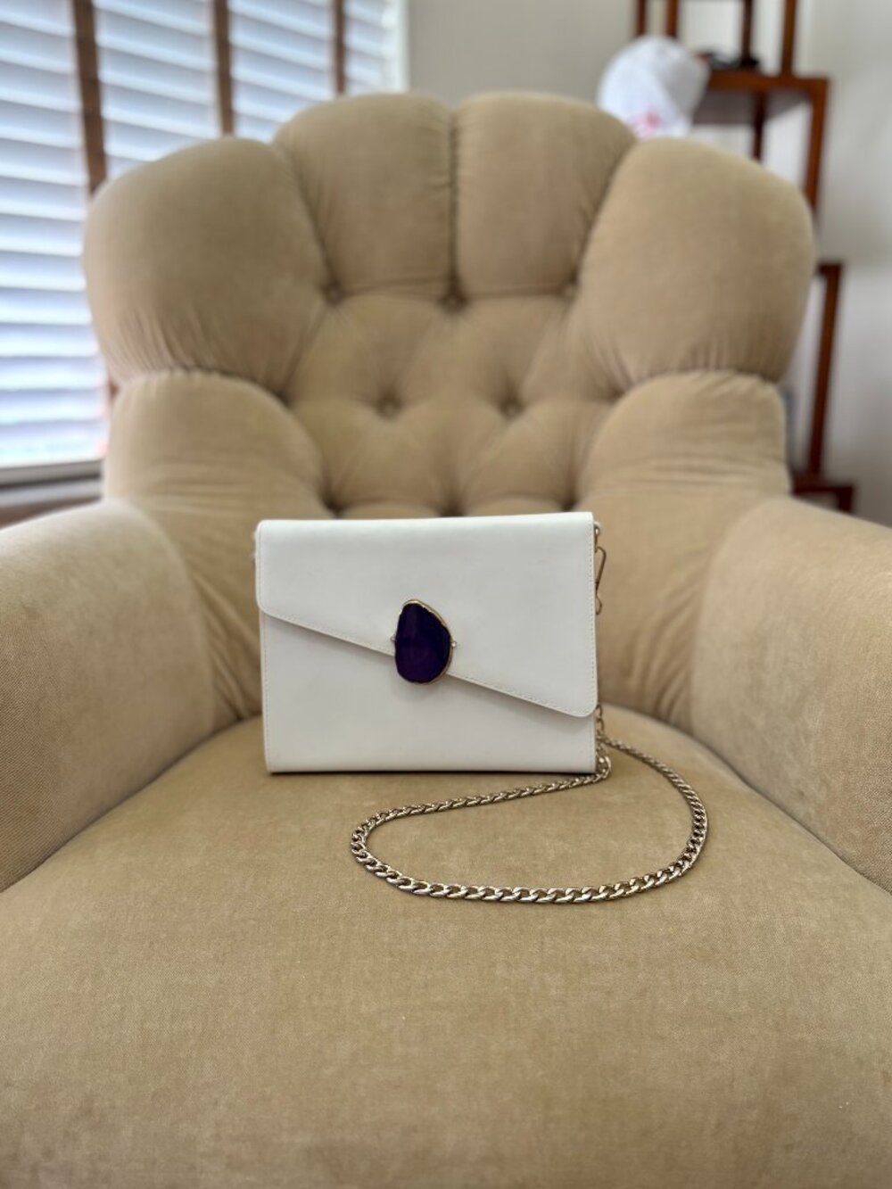 NEW Auth ISY B. Cayman Islands Lapis Embellished Convertible Shoulder Clutch Bag - Picture 2 of 8